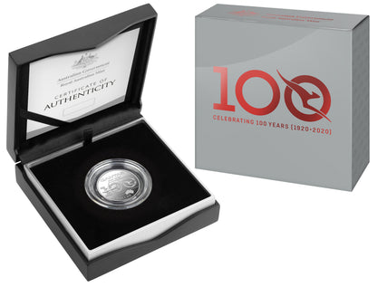 2020 $1 QANTAS Celebrating 100 Years 1/2oz Silver Proof Coin