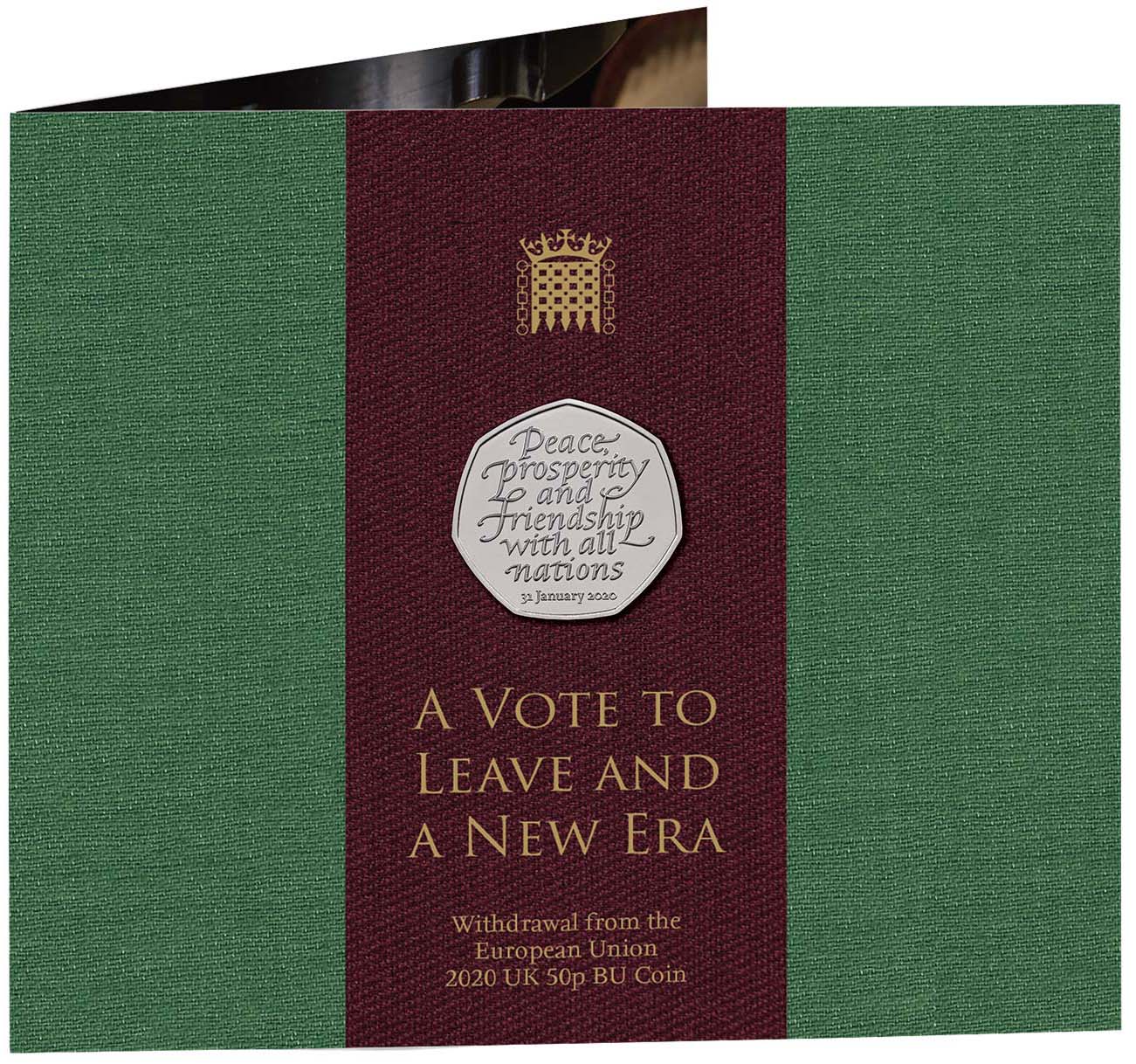 UK 2020 50p Withdrawal From The European Union Uncirculated Coin