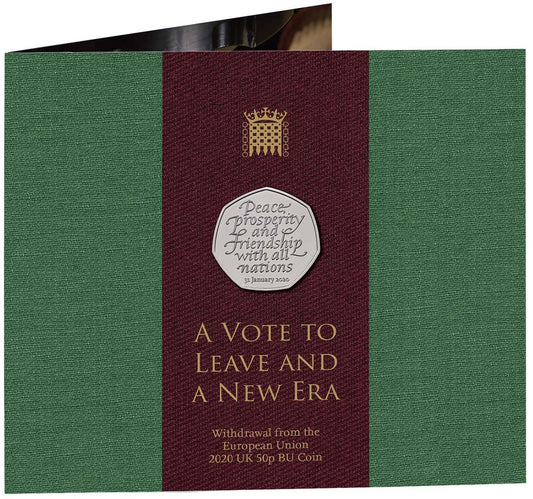 UK 2020 50p Withdrawal From The European Union Uncirculated Coin