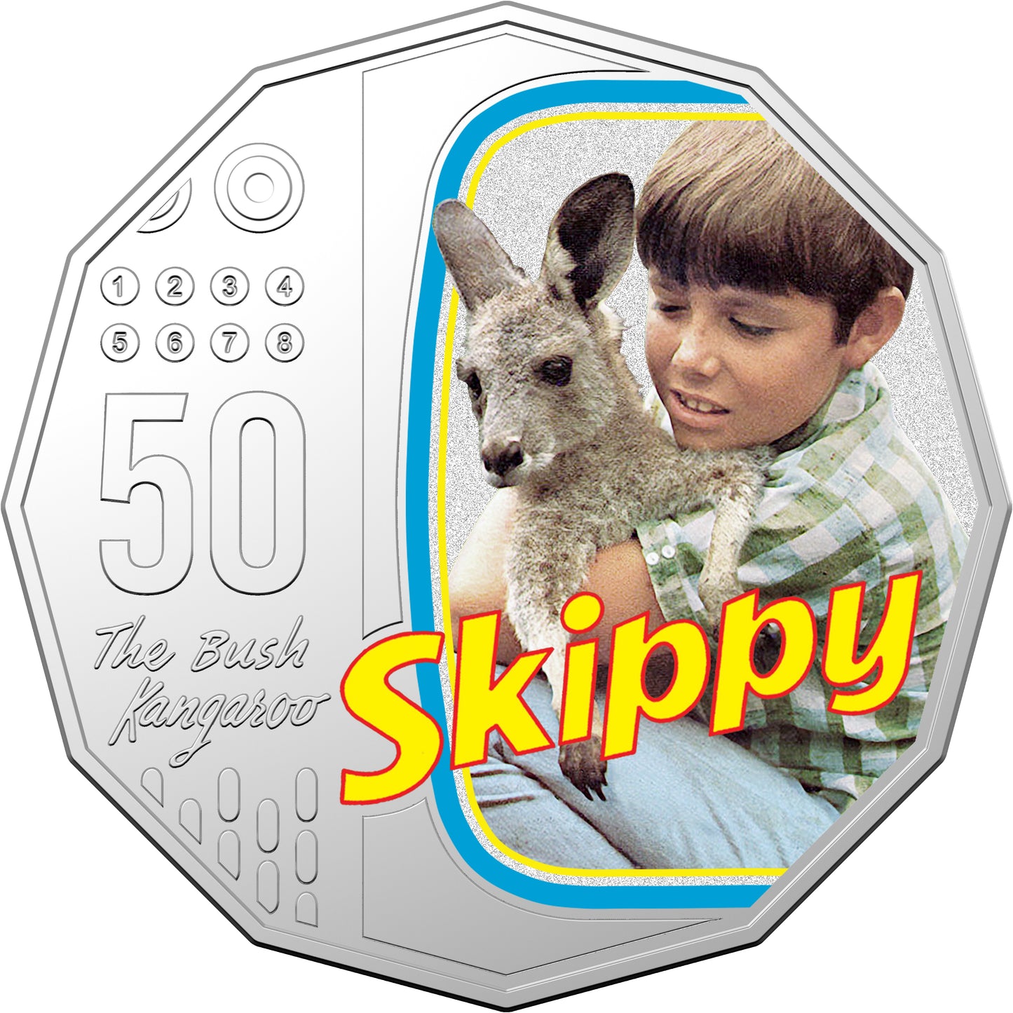 2020 50c Skippy The Bush Kangaroo 50th Anniversary Coloured Uncirculated Coin