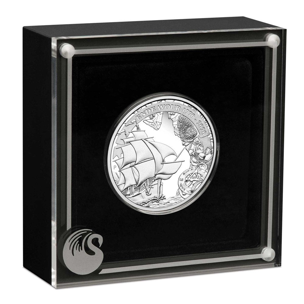 2020 $1 Voyage of Discovery Endeavour 1oz Silver Proof Coin