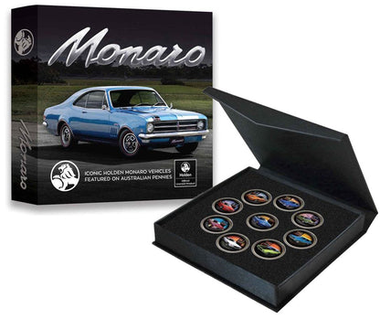 Holden Monaro Gold Plated Penny 9 Coin Collection