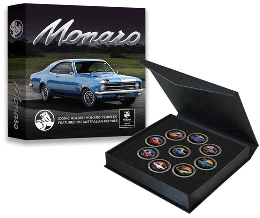 Holden Monaro Gold Plated Penny 9 Coin Collection