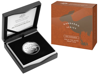 2020 $1 Red Kangaroo 1oz Silver Proof Coin