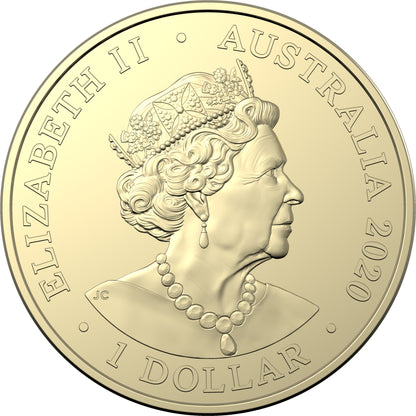 2020 $1 Australian Olympic Team Taliqua Clancy Coloured Uncirculated Coin