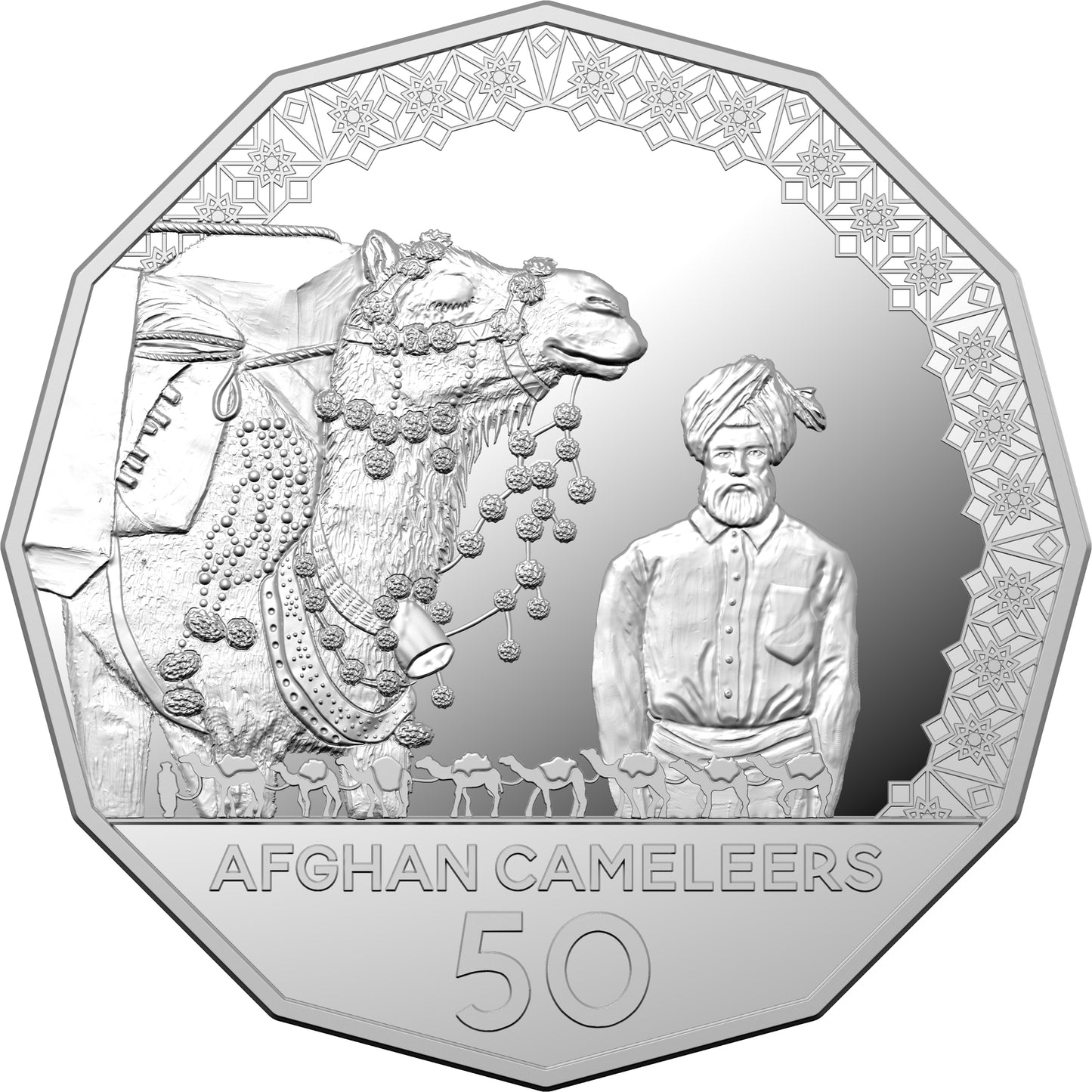 2020 50c Afghan Cameleers Pioneers of Inland Transport Silver Proof Coin