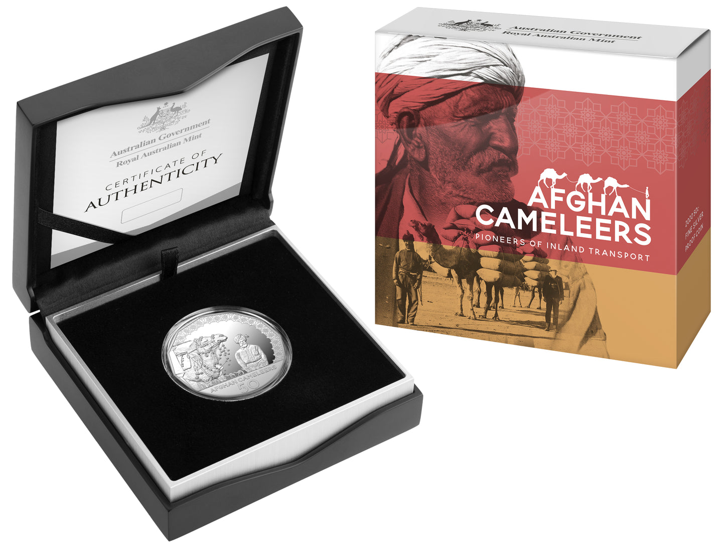 2020 50c Afghan Cameleers Pioneers of Inland Transport Silver Proof Coin