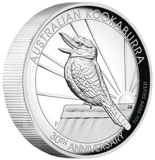 2020 $1 Australian Kookaburra 30 Years 1oz Silver High Relief Proof Coin