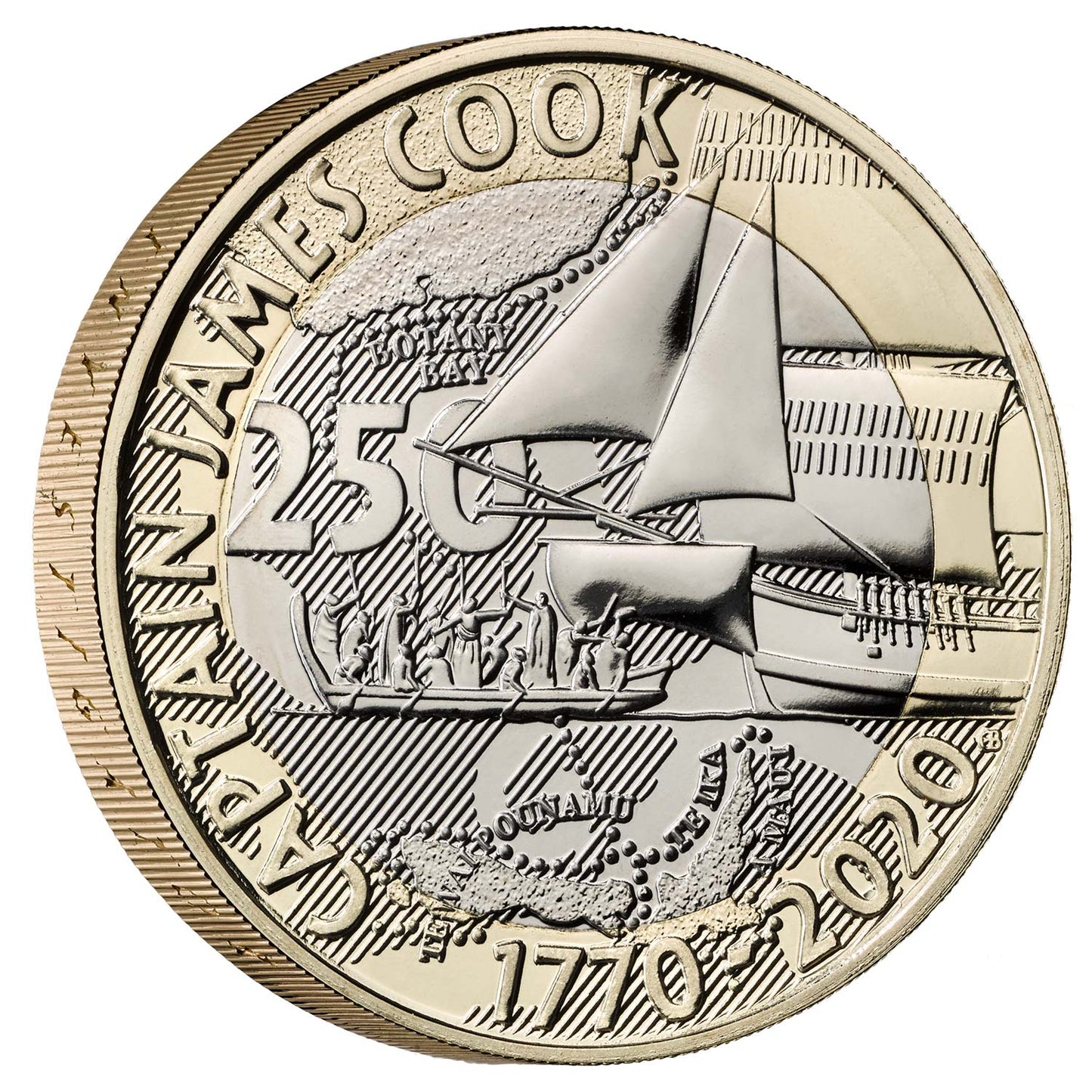 UK 2020 £2 250th Anniversary of Captain James Cook's Voyage of Discovery Uncirculated Coin
