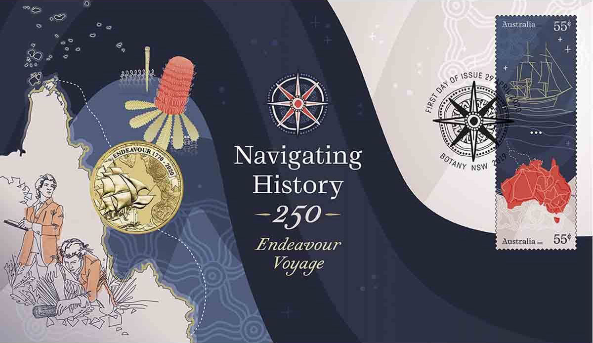 2020 $1 Navigating History 250 Years Endeavour Voyage PNC