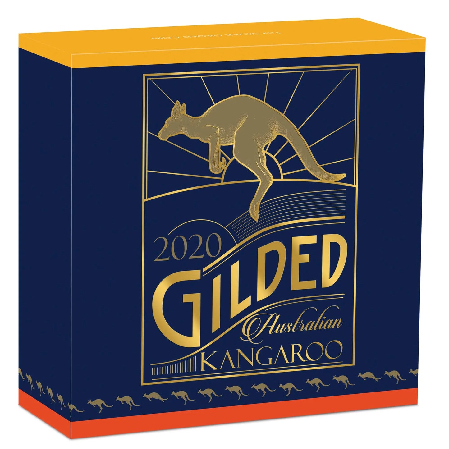 2020 $1 Australian Kangaroo 1oz Silver Gilded Coin