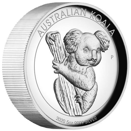 2020 $8 Australian Koala 5oz Silver High Relief Proof Coin