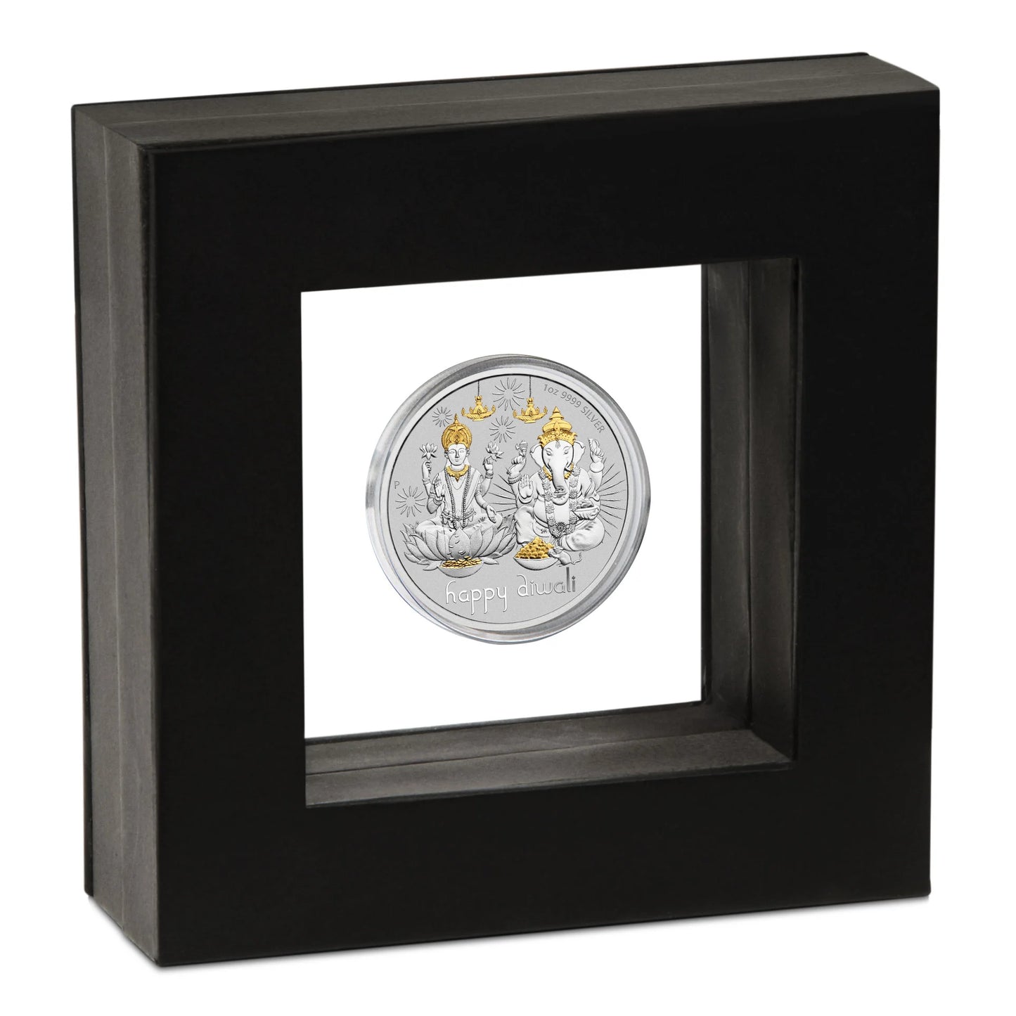 2021 Diwali Selectively Gold Plated 1oz Silver Medallion