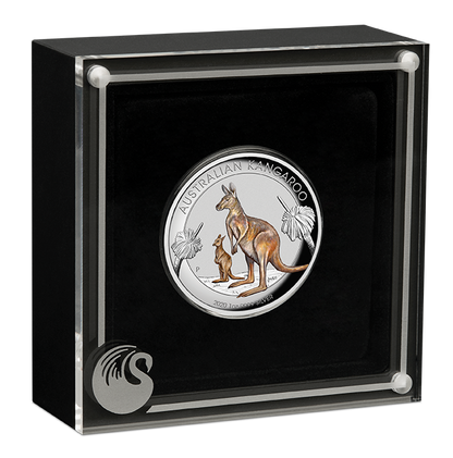 2020 $1 Kangaroo 1oz Silver Coloured High Relief Coin