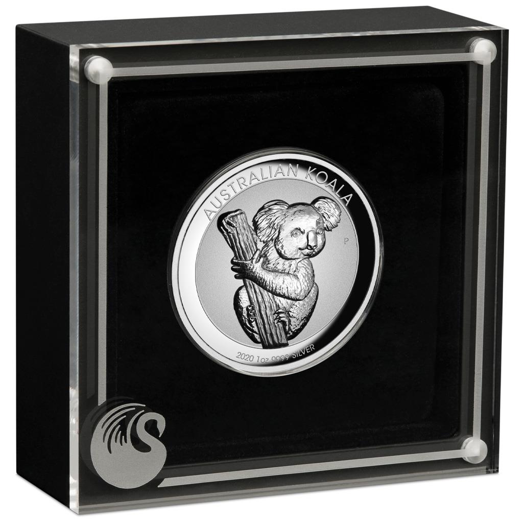 2020 $1 Australian Koala 1oz Silver High Relief Proof Incused Coin
