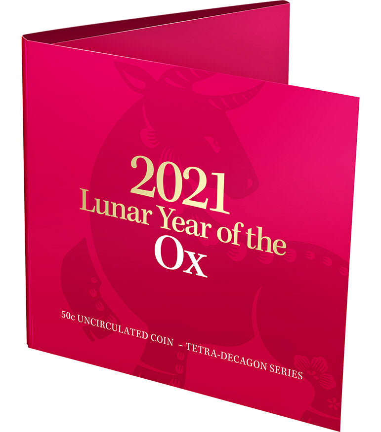 2021 50c Tetra Decagon Year of The Ox Uncirculated Coin