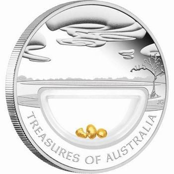 2010 $1 Treasures of Australia Gold 1oz Silver Proof Coin