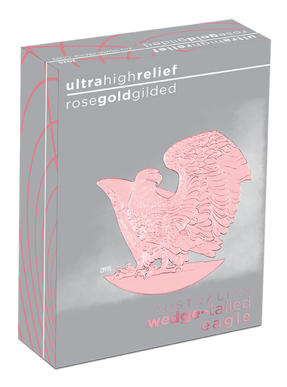 2025 $2 Australian Wedge-Tailed Eagle Selectively Rose Gold Plated 2oz Silver High Relief Proof Coin
