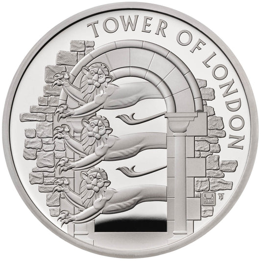 UK 2020 £5 The Tower of London The Royal Menagerie Silver Proof Coin