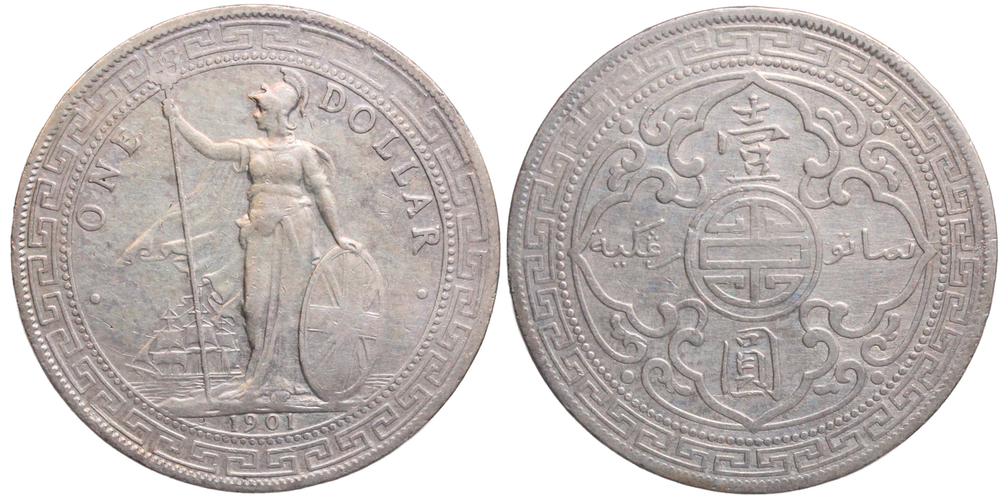 Great Britain 1901B Trade Dollar VF