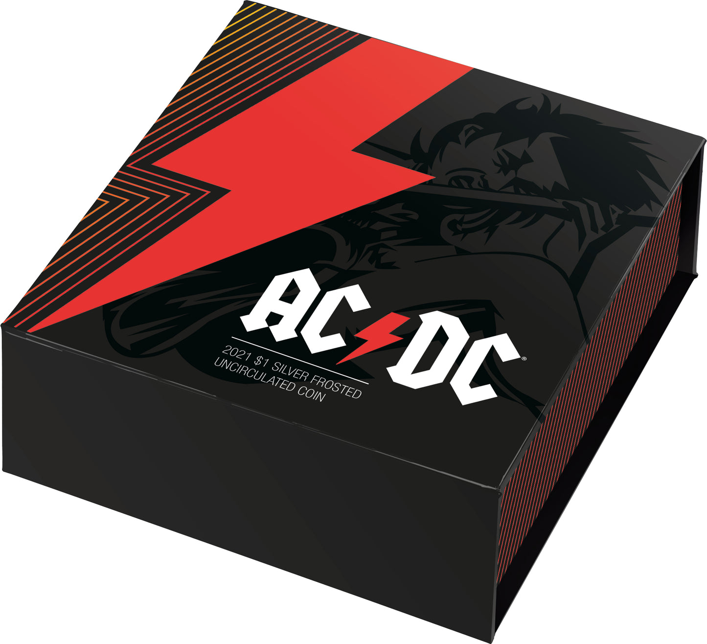 2021 $1 AC/DC 1oz Silver Frosted Uncirculated Coin