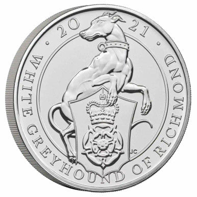 2021 £5 Queen’s Beasts White Greyhound of Richmond Brilliant Uncirculated Coin