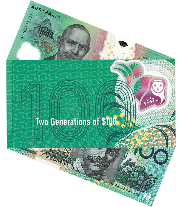 2020 $100 Two Generations of Banknotes Folder