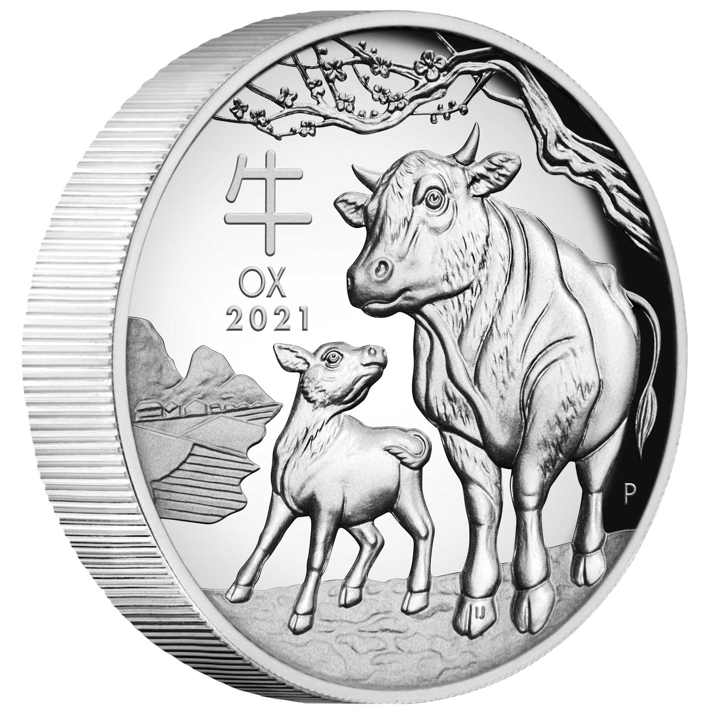 2021 $1 Lunar Year of The Ox 1oz Silver High Relief Proof Coin