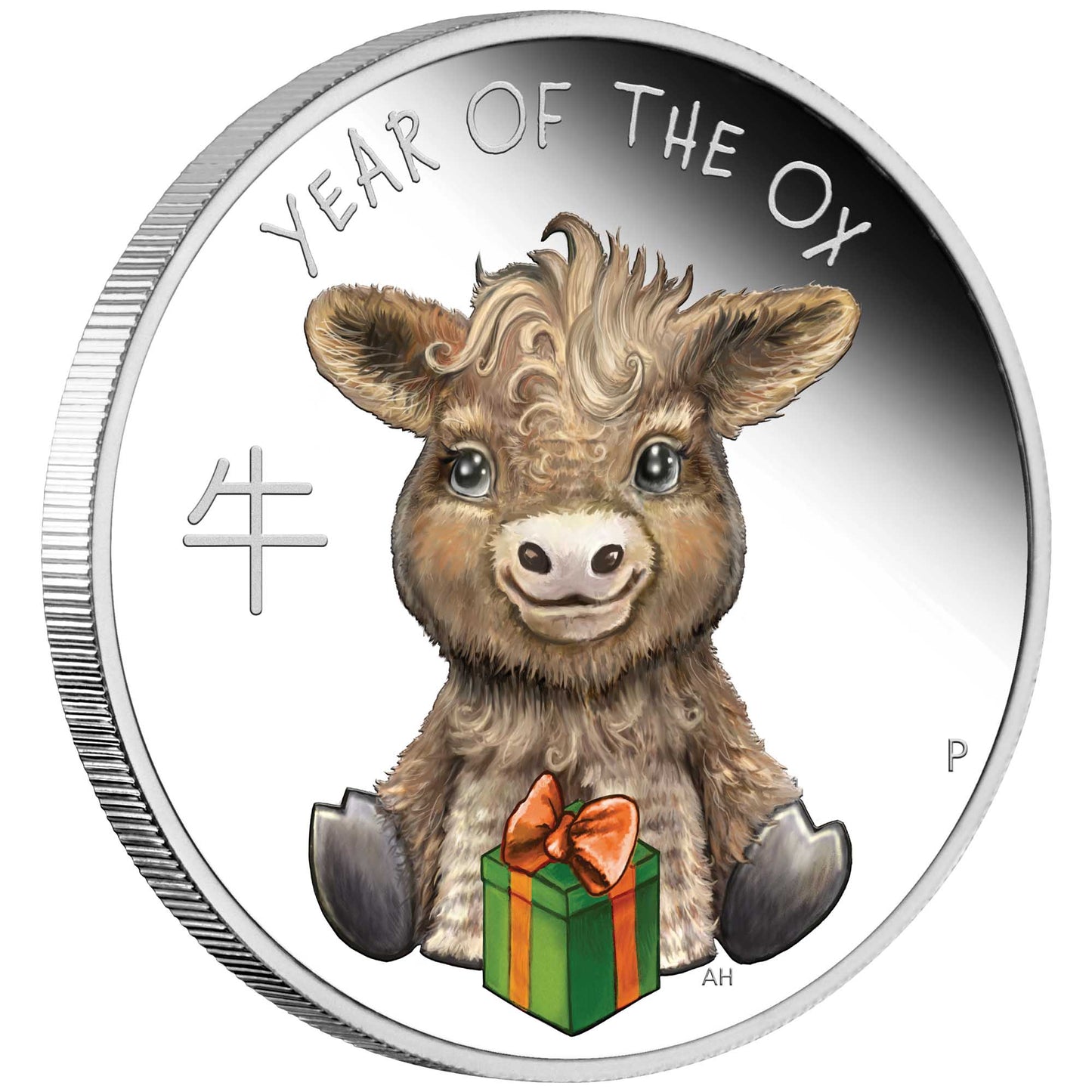 Tuvalu 2021 50c Lunar Baby Year of The Ox 1/2oz Silver Coloured Proof Coin
