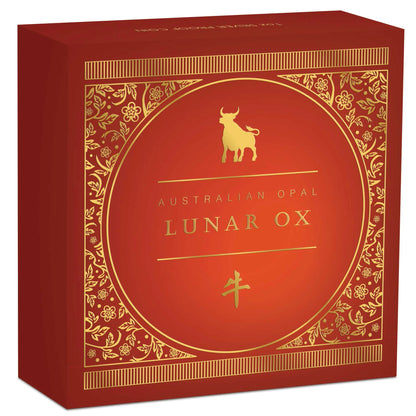 2021 $1 Australian Opal Lunar Year of The Ox 1oz Silver Proof Coin