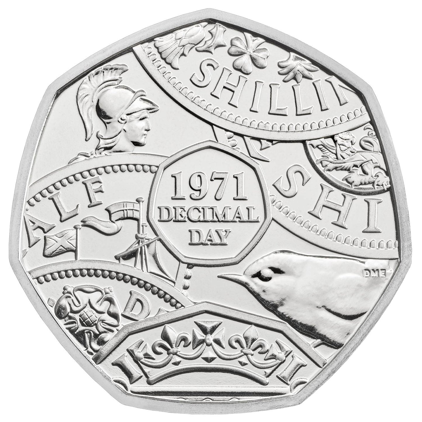 UK 2021 50p The 50th Anniversary of Decimal Day Uncirculated Coin