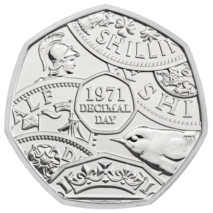 UK 2021 50p The 50th Anniversary of Decimal Day Uncirculated Coin