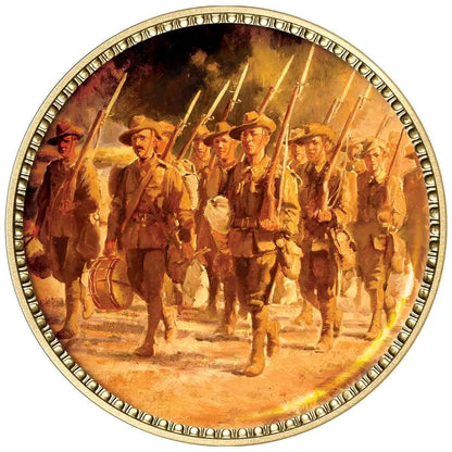 Painting The War Enamel Penny 9 Coin Collection