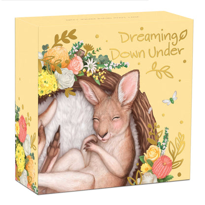 2021 50c Dreaming Down Under Kangaroo 1/2oz Silver Coloured Proof Coin