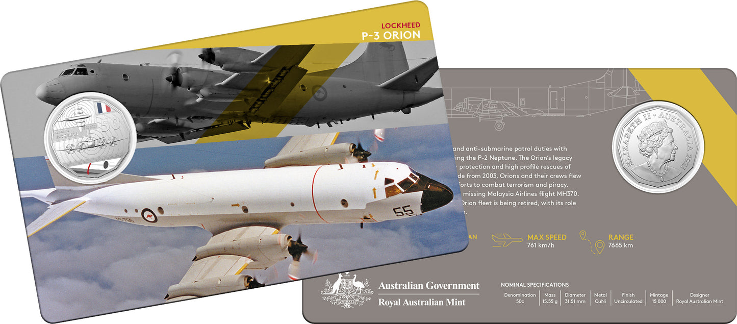 2021 50c Centenary of The Royal Australian Air Force A Century of Power Coloured Uncirculated 11 Coin Set