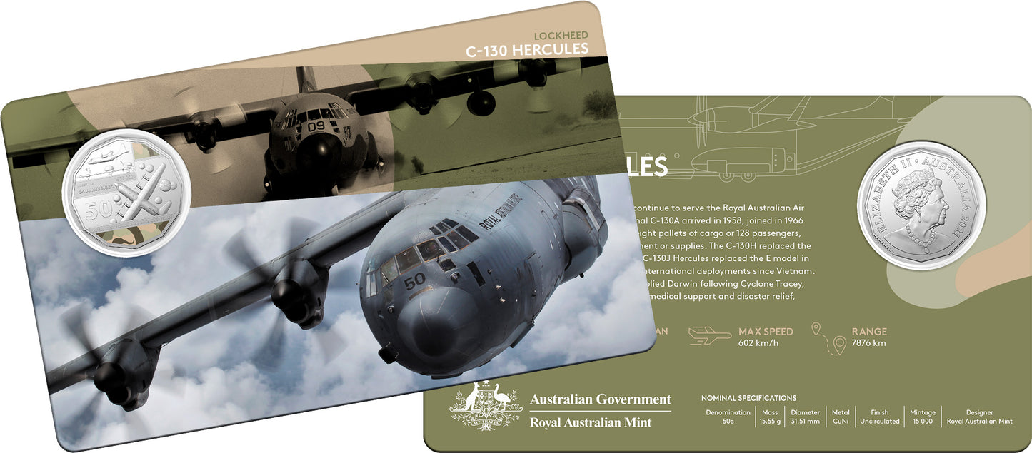 2021 50c Centenary of The Royal Australian Air Force A Century of Power Coloured Uncirculated 11 Coin Set
