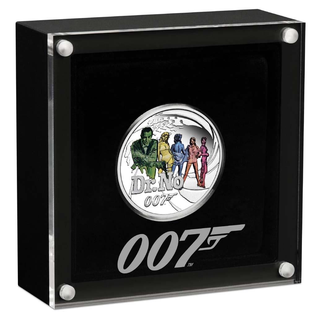 Tuvalu 2021 50c James Bond 007 Dr. No 1/2oz Silver Coloured Proof Coin