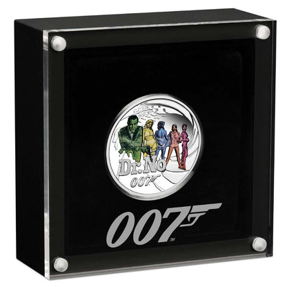 Tuvalu 2021 50c James Bond 007 Dr. No 1/2oz Silver Coloured Proof Coin