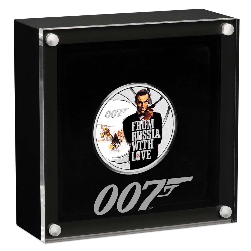 Tuvalu 2021 50c James Bond 007 From Russia With Love 1/2oz Silver Coloured Proof Coin