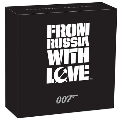 Tuvalu 2021 50c James Bond 007 From Russia With Love 1/2oz Silver Coloured Proof Coin