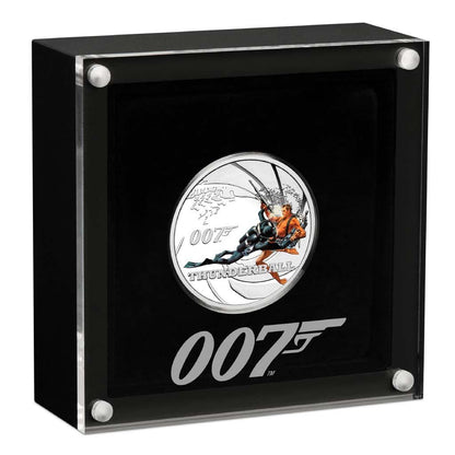 Tuvalu 2021 50c James Bond 007 Thunderball 1/2oz Silver Coloured Proof Coin
