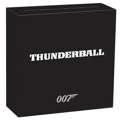 Tuvalu 2021 50c James Bond 007 Thunderball 1/2oz Silver Coloured Proof Coin