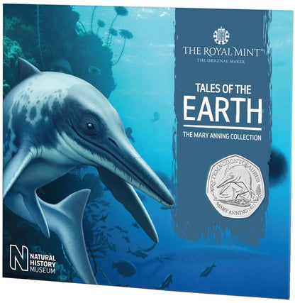 UK 2021 50p The Mary Anning Collection Temnodontosaurus Uncirculated Coin