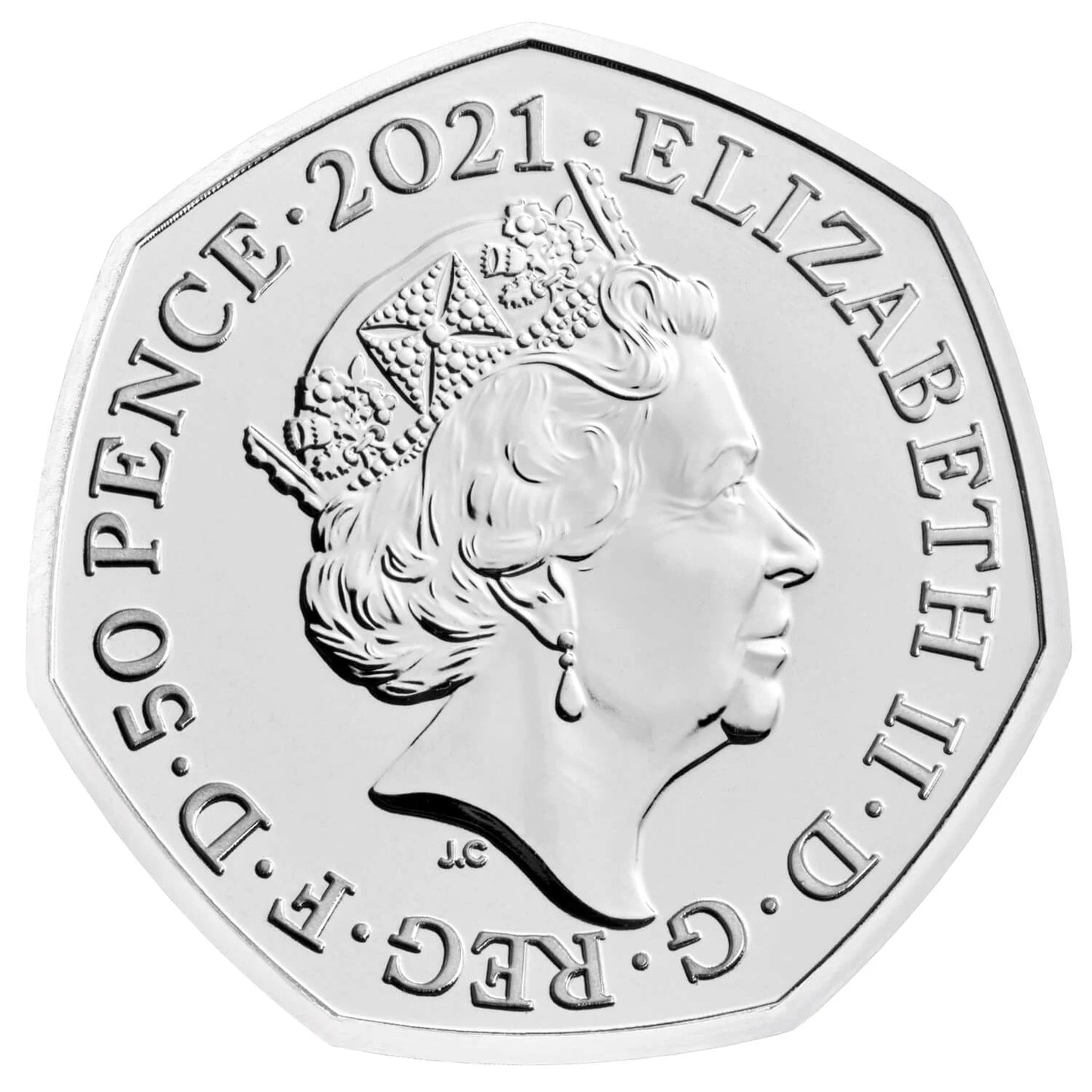 UK 2021 50p The Mary Anning Collection Temnodontosaurus Uncirculated Coin