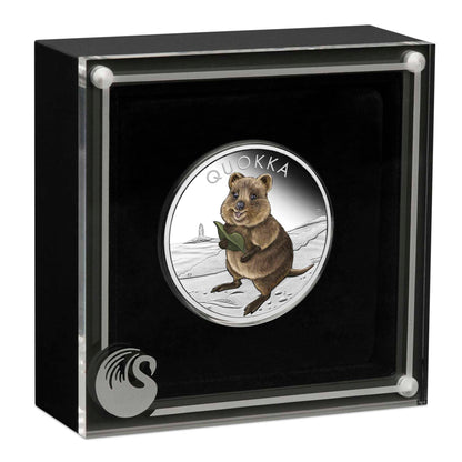 2021 $1 Quokka 1oz Silver Coloured Proof Coin
