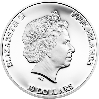 Cook Islands 2015 $10 Nano Life Discover The Evolution of Life with Nano Chip Silver Coloured Proof Coin