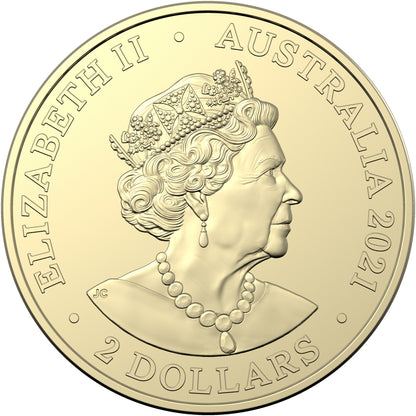 2021 $2 Defending Country Indigenous Australians In The Australian Defence Force 'C' Mintmark Coloured Uncirculated Coin