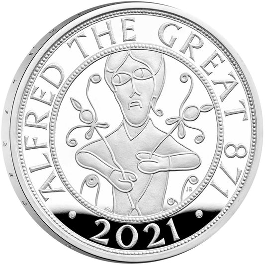UK 2021 £5 Alfred The Great Silver Proof Coin