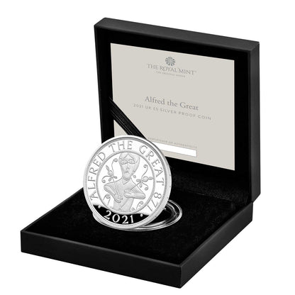UK 2021 £5 Alfred The Great Silver Proof Coin