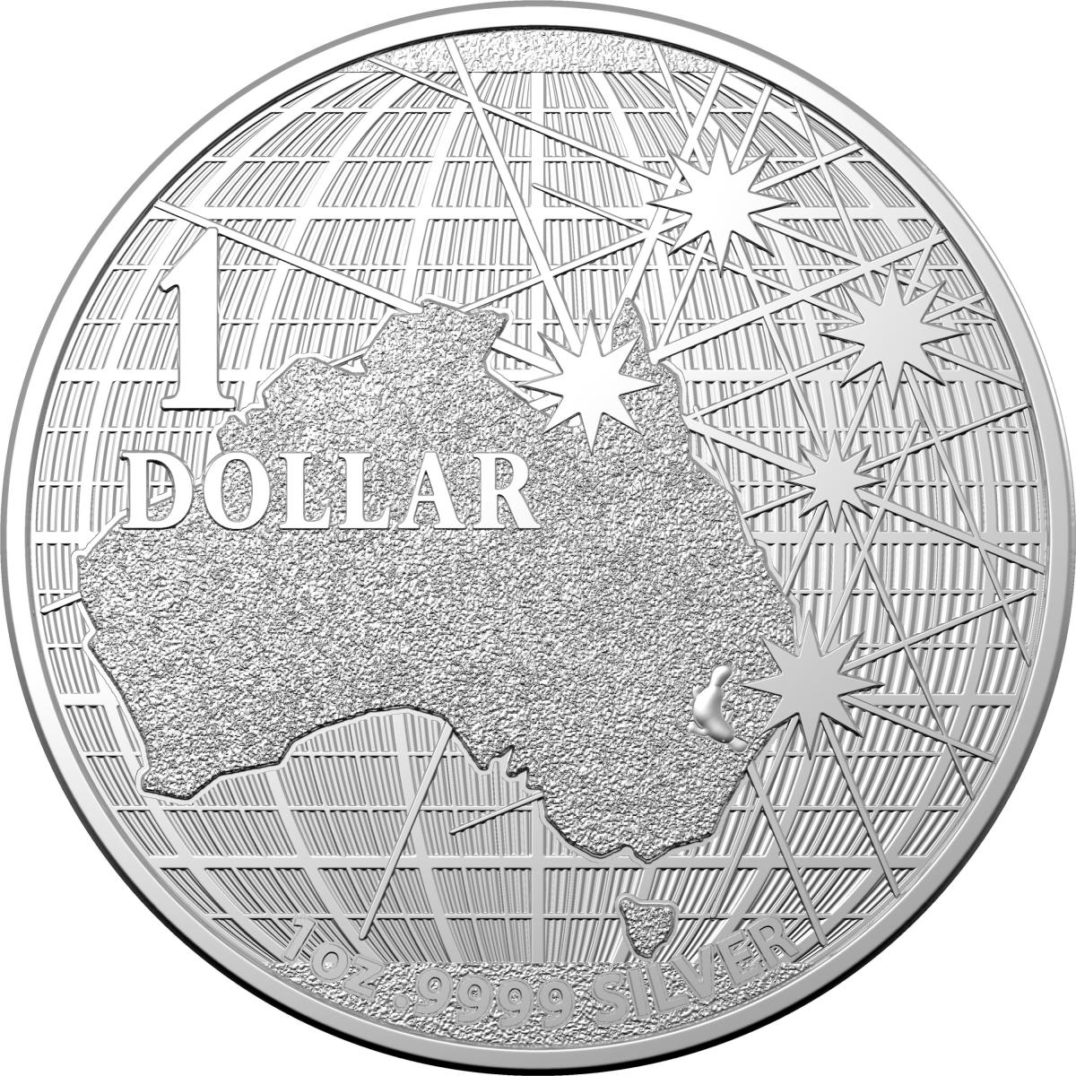 2021 $1 Beneath The Southern Skies 1oz Silver BU Coin